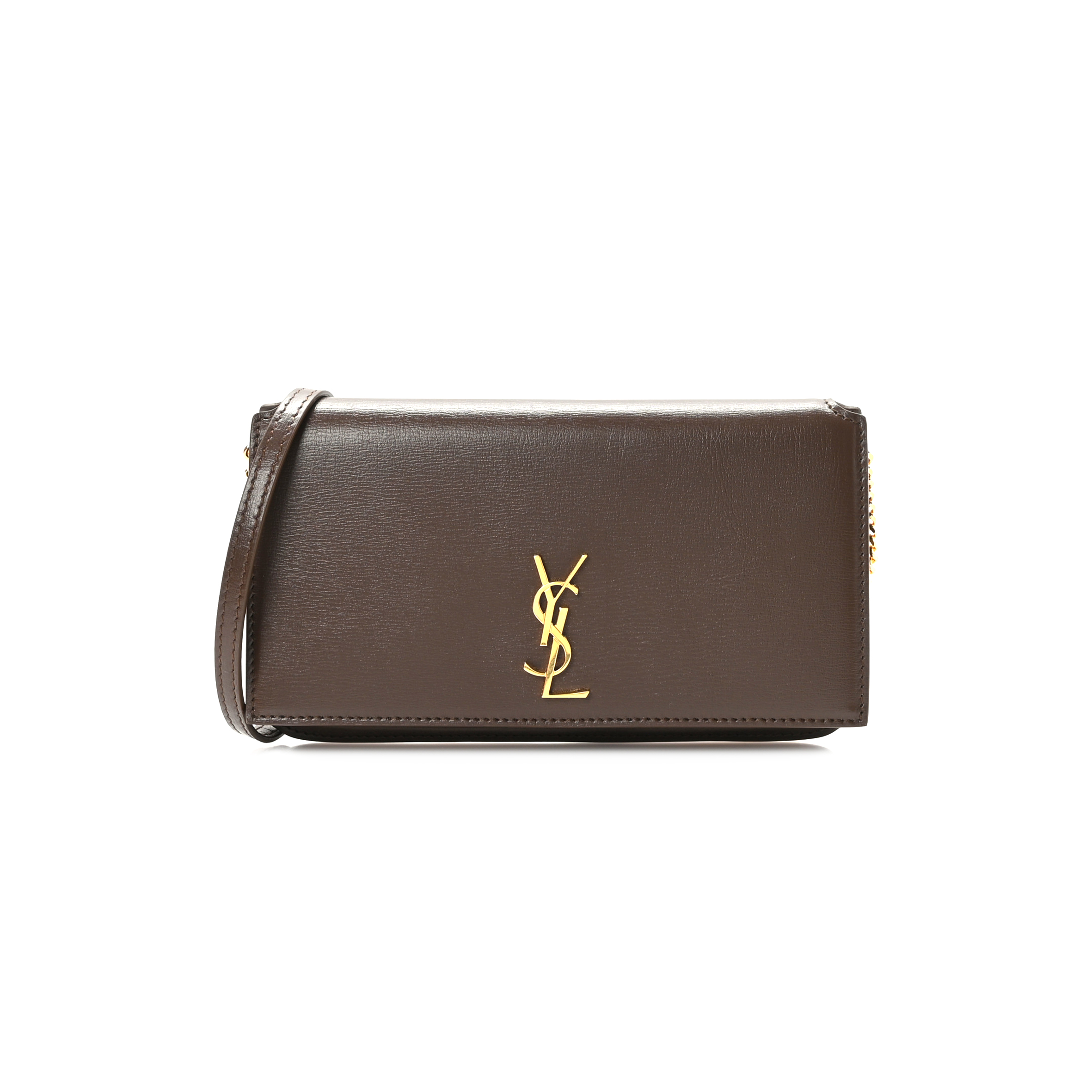YSL CASSANDRE PHONE HOLDER IN SMOOTH LEATHER 6350950U40J3234 (18*11*2.5cm)